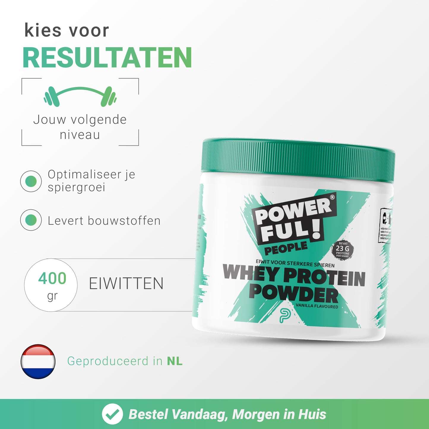 Whey Proteïne met BCAA - Vanille - 400g