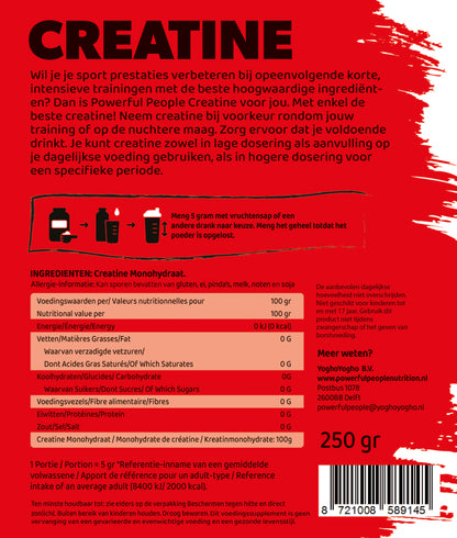 PowerfulPeople - Creatine Monohydraat - 250g