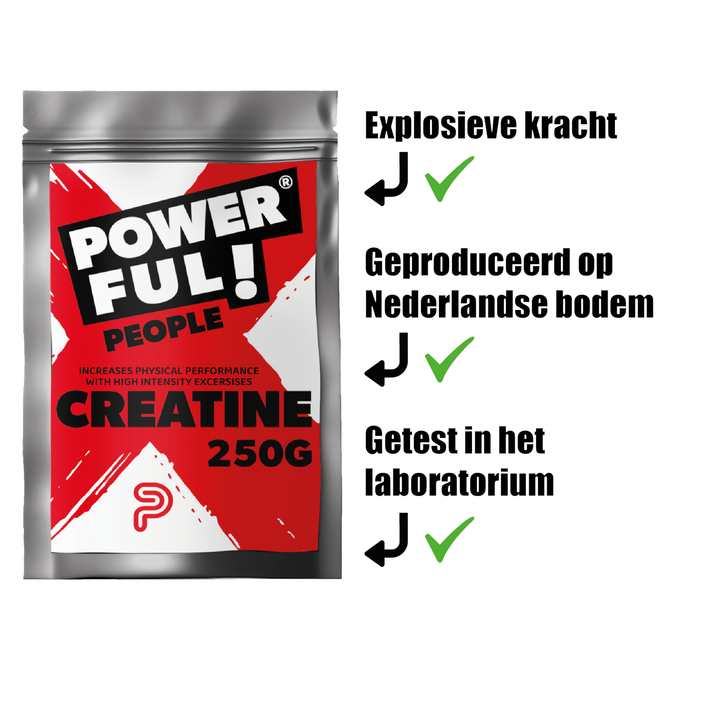 PowerfulPeople - Creatine Monohydraat - 250g